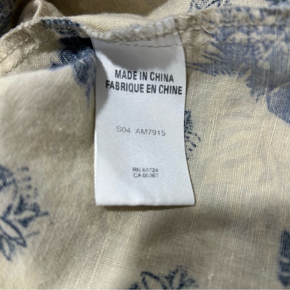 Columbia Aloha Shirt Mens XL Short Sleeve Linen Blend Button Up Hawaiian - Picture 7 of 8